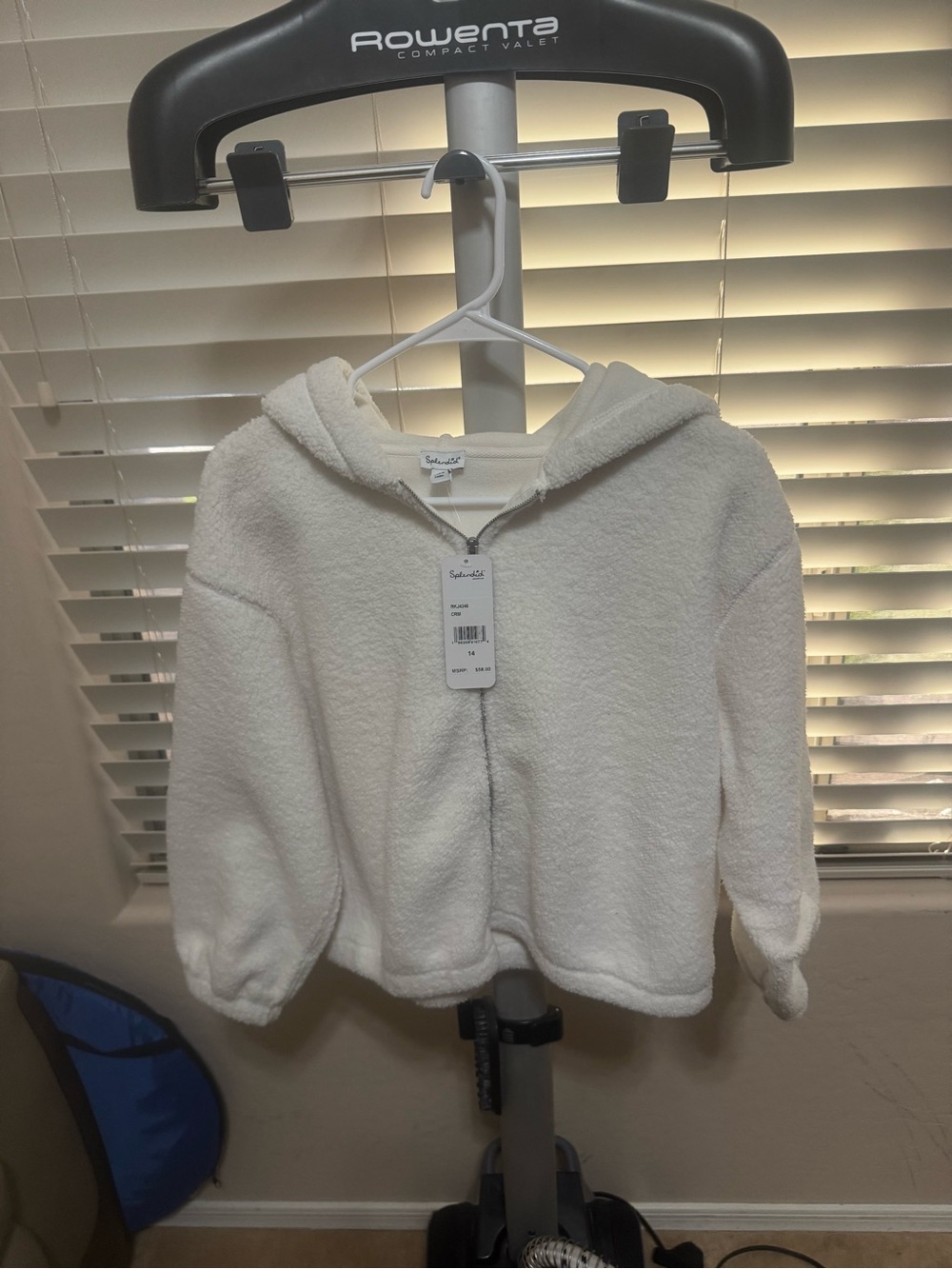 Splendid Girls Size 14 Cream Sherpa Zip-Up Hoodie Jacket NWT